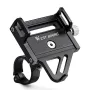 WEST BIKING Bike Holder Aluminum Alloy 180° Adjustable Shockproof Anti-fall Handlebar Holder Suit for 55-100mm Cell Phones for Motorcycle Bicycle Scooter