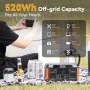 [US Direct] FlashFish P60 560W Portable Power Station 520Wh 140400mAh Solar Generator 110V Pure Sine Wave Power Generator For Camping Travel