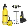 DIDEEP X4000Pro 1L Scuba Diving Tank Snorkel Equipment Leisure Outdoor Swimming Spare Oxygen Portable Capacity Use 10-20 Minute with Diving Goggles Strap Bag Pump
