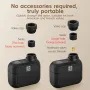 ROCKBROS Mini Electric Air Pump 100PSI Inflation Power One-touch Operation Waterproof Type-C Fast Charging Portable Bicycle Pump