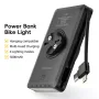 2 in 1 ROCKBROS 5000mAh Battery Bike Headlight Type-C IPX6 Waterproof 4 Light Modes Power Bank Phone Front Light for Night Cycling Camping