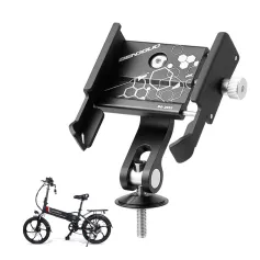 Bike Holder Aluminum Alloy 360° Adjustable Sturdy Anti-fall 0.2kg Lightweight Handlebar Holder for Motorcycle Bicycle Scooter Bracket
