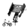 Bike Holder Aluminum Alloy 360° Adjustable Sturdy Anti-fall 0.2kg Lightweight Handlebar Holder for Motorcycle Bicycle Scooter Bracket
