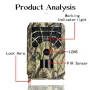 PR300A 720P Wildlife Trail Camera 46Pcs Infrared Beam 0.8s Hunting Camera Night Vision 12Degrees Photo Trap Wildlife Trail Thermal Imager Video Camera