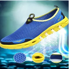 TENGOO Men Sandals Outdoor Breathable Beach Shoes Lightweight Quick-drying Wading Shoes Water Sport Hiking Camping Sneakers Shoes Summer Sandals