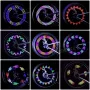 LEADBIKE 14 RGB DIY LED Bike Wheel Light Rechargeable Bicycle Warning Lights Waterproof LED Neon Bike Tyre Light for Cycling