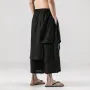 Men's Harem Pants Loose Soft Breathable Asymmetric Skirt Trousers Punk Dress Pants Hiking Travel
