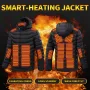 TENGOO HJ-15 Heated Jacket 15 Heating Zones USB Charging Thermal Warm Jacket Motorcycle Men's Heated Hooded Coat Outdoor Sportswear