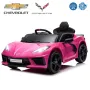 Funtok GT01A 12V 4.5AH 60W Kids Electric Ride on Car Licensed Chevrolet Corvette C8 4km/h Max Speed Safety Rechargeable Powered Electric Truck for 3-6 Years Old Kids with Wireless Remote Control Bluetooth LED Headlight Music Player