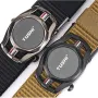 Tushi Smart Tactical Belt Automatic Quick Unlock Buckle Premium Nylon Canvas Casual Belt for Outdoors Camping Hiking Fishing Cycling