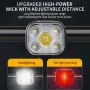 Bike Headlight 1000mAh Battery 4 Light Modes Type-C USB Charging Waterproof Lightweight Front Light Taillight for Night Cycling