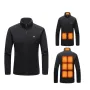 TENGOO HJF-09 9 Heated Area Jacket Outdoor Fleece Coat USB Electric Heating Long Sleeves Heating Jacket Warm Winter Thermal Clothing