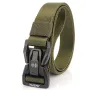 TUSHI Quick Release Metal Buckle Tactical Belt Breathable Elastic Military Belts For Men Stretch Pant Waistband Hunting Belt