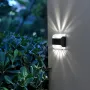 3pcs/set LED Solar Wall Light Warm White Outdoor Up and Down Garden Lamp for Home Porch Fence Stairs Wall Backyard Luminous Lighting