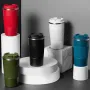 IPRee 510ml dubbel rostfritt stål kaffetermosmugg med halkfritt fodral biltermosflaska reseisolerad flaska kaffekopp mugg mjölkkopp