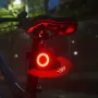 MEROCA Bicycle Rear Light USB Charging High Visibility Multifunction Flashing With Brake Sensor Tail Light MTB Road Bike Lamps