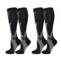 2 Pairs Professional Sports Compression Socks Breathable Sweat-absorbent Calf Socks for Cycling Football Outdoor Sport
