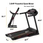 [USA Direct] Bominfit JK88 Opvouwbare Loopband 3.5PK Power Motor 16 km/u Maximale snelheid 150 kg Draagvermogen Hartslagsensor LED-scherm Installatievrije Running Fitness voor thuisgymnastiektrainingen
