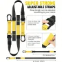 400kg Max Capacity 2.1m Length Resistance Band Set with Handles and Door Anchor Home Gym Full Body Workout Kit Anti-Snap Design
