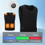 TENGOO HZB-11 11 Areas Heated Vest Men Women USB Electric Self Heating Vest with Adjustable Belt Warming Waistcoat Heated Jacket Washable Thermal Winter Clothes