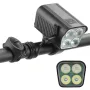 BENGGUO 2-in-1 LED Bicycle Front Light with Bell Horn 4 Super Bright LEDs 500mAh Battery Type-C Charging Safe for Night Cycling