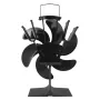 6 Blades Fireplace Fan For Wood Stove Fan Upgrade Designed Silent Operation Eco Friendly Heat Fan