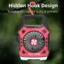WEST BIKING Portable Camping Light with Fan 3 In 1 Multifunctional Outdoor Flashlight USB Charging Home Lamp Hanging Tent Light