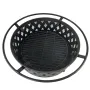 [USA Direct] 32 inch Round Crossweave Wood Burning Fire Pit Stove Firepit Heater with Poker for Outdoor Camping Patio Deck Backyard, 8011