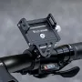 WEST BIKING Bike Holder Aluminum Alloy 180° Adjustable Shockproof Anti-fall Handlebar Holder Suit for 55-100mm Cell Phones for Motorcycle Bicycle Scooter