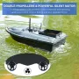 500m Signal Reception Smart Electric RC Fishing Boats Dual Motor 5200mAh Battery GPS Intelligent System 4 Positioning Points Auto Return LCD Power Display Light Control Outdoor Bait Delivery Boat Fishing Boat