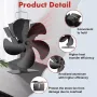 IPRee Fireplace 5 Blades Heat Powered Stove Fan Log Wood Burner Quiet Home Fireplace Fan Efficient Heat Distribution DY015J