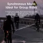 Luz traseira para bicicleta ROCKBROS BL-S2 com sensor de freio inteligente, bateria de 400 mAh, controle de toque, detecção de luz, 6 modos de iluminação, IPX6, à prova d'água, tipo C, sensor de vibração recarregável, luz traseira para bicicleta
