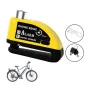 Bike Alarm Disc Brake Lock Security Anti-theft Type-C Rechargeable Large Capacity Battery Waterproof Aluminum Alloy Wheel Lock with 110dB Horn for Motorcycle Scooter