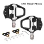 1 Pair MEROCA Bike Lock Pedal Bicycle Self-Locking Pedal With Sealed Bearings Lock Piece For SPD System Road Bike Ultra-Light Pedal