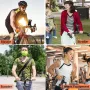 ACRUNU 4.7-7inch Adjustable Bike Phone Holder Shockproof Motorcycle Phone Handlebar Riding Navigation Frame 360 Rotation Bicycle Mount Accessories