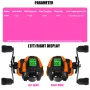 SAMOLLA Electronic Bait Casting Fishing Reel Large LED Screen 7.2:1 High Speed 10kg Max Drag Deep Position Memory Fish Alarm USB Rechargeable Casting Reel for Beach River Lake Offshore