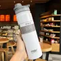 750ml Taşınabilir Yalıtımlı Termos Şişe Paslanmaz Çelik Su Şişesi Seyahat Kupası Çift Duvarlı Vakumlu Matara Spor Termal Kupa