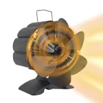 6 Blade Heat Powered Wood Stove Fan Fireplace Fan Furnace Air Blower for Wood/Log Burner/Fireplace Eco Friendly Fan