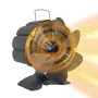 6 Blade Heat Powered Wood Stove Fan Fireplace Fan Furnace Air Blower for Wood/Log Burner/Fireplace Eco Friendly Fan