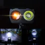 BIKIGHT Tachimetro per bicicletta 3 in 1, luce per bicicletta a doppio LED ricaricabile tramite USB, computer per bicicletta con allarme acustico