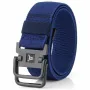 ENNIU Elastic Tactical Belts Combat Tactical Designer Belts For Jeans Pants 2 Ring Buckles Solid Casual Nylon Strap Canvas Waist Belt