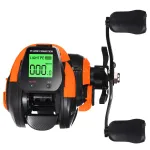 SAMOLLA ເອເລັກໂຕຣນິກ Bait Casting Fishing Reel ຈໍ LED ໃຫຍ່ 7.2:1 ຄວາມໄວສູງ 10kg Max Drag Deep Position Memory Fish Alarm USB Rechargeable Casting Reel for Beach River Lake Offshore