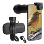 Telescopio monocular IPRee con zoom HD de 38 aumentos y trípode para iPhone.