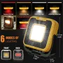 Foco LED portátil superbrillante de 2024 1000LM, lámpara de camping, luz de trabajo LED de 3000 mAh, recargable, para exteriores, resistente al agua
