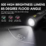 WEST BIKING 500LM 85° Floodlight Bicycle Front Light 5000mAh USB Rechargeable 200m Long-range Cycling Headlight Aluminium Alloy Bike Lamp