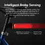 Luz traseira para bicicleta ROCKBROS BL-S2 com sensor de freio inteligente, bateria de 400 mAh, controle de toque, detecção de luz, 6 modos de iluminação, IPX6, à prova d'água, tipo C, sensor de vibração recarregável, luz traseira para bicicleta