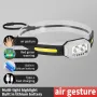 LED Motion Sensor Headlight Rechargeable 4 Light Modes COB Work Light Waterproof Running Fishing Head Torch Induction Headlamp
