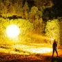 Lampu Depan LED Sensor Gerak Ultra Terang Smiling Shark dengan USB Isi Ulang Lumen Tinggi untuk Aktivitas Luar Ruangan Lampu Kepala Darurat