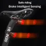 ANTUSI Q2S Bike Taillight Intelligent braking sensor 260mAh Battery 4 Light Modes Type-C Charging IPX6 Waterproof Wear-resistant Bicycle Rear Light for Night Cycling