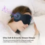 KALOAD Máscara de dormir de algodão macio Bluetooth V5.3 HiFi Music Tipo C com carregamento USB e faixa de cabeça para dormir à noite em viagens